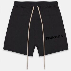 NWT Fear of God Essentials Jet Black Sweat Shorts